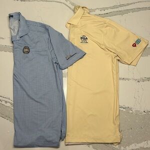 2 Men’s Turtleson Golf Shirts Size Large